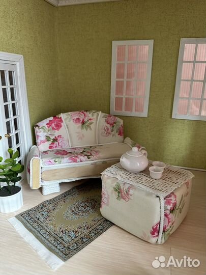 Мебель для кукол, садовый диван