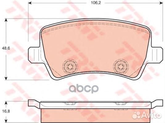 Колодки тормозные GDB1685 TRW