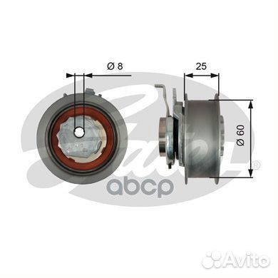 Натяжной ролик привода грм PowerGrip T43247 Gates