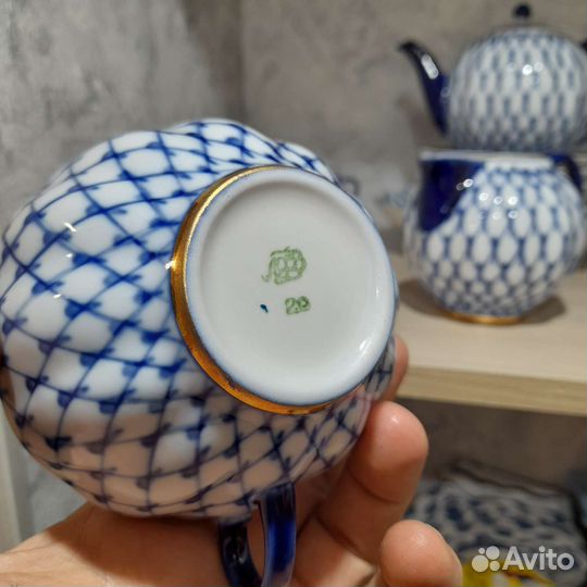 Чайный сервиз лфз кобальтовая сетка