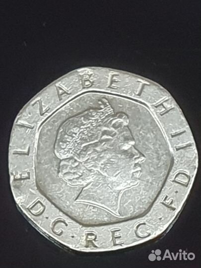 Монета Великобритании 20 пенсов 1998 год