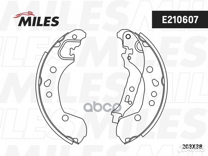 Колодки барабанные LADA vesta 15- E210607 E2106