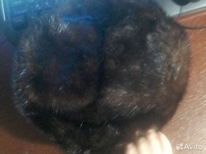Норковая шапка мужская бу