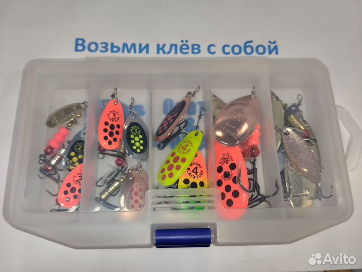 Набор вращающихся блесен Mepps 16шт (реплика)
