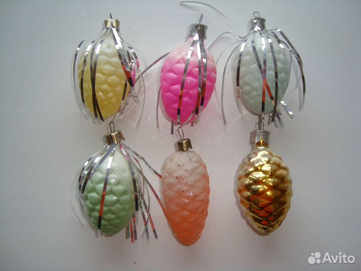 Ёлочные игрушки СССР шишки