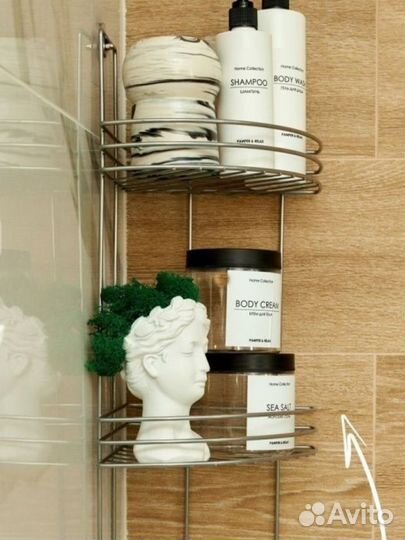 Угловая полка для ванной