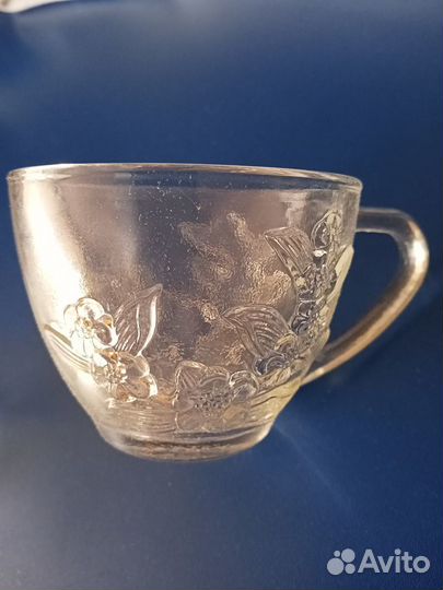 Крюшонница, компотница: 12 кружек, стекло