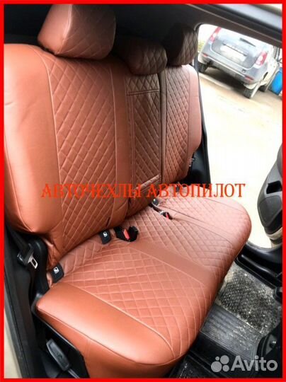 Чехлы Автопилот Kia Sportage 4 из экокожи Ромб