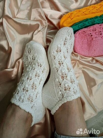 Носки из хлопка вязанные