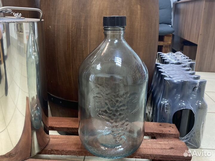 Бутыль стеклянная, 10 л