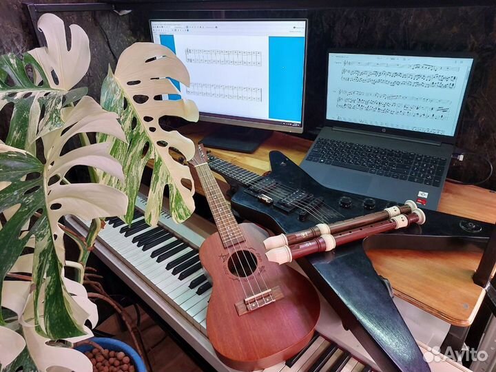 Уроки игры фортепиано, гитара; вокал, сольфеджио