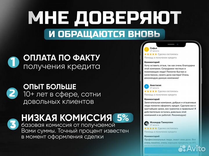 Помогу с кредитом для физических лиц