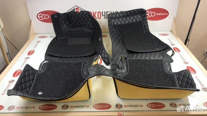 3D Коврики Geely Atlas Pro Салон Багажник Экокожа