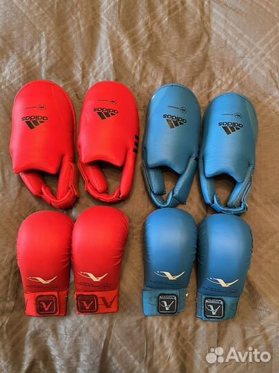 Шингарды aravaza и футы adidas каратэ wkf
