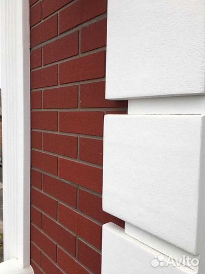 Кирпич облицовочный на сетке