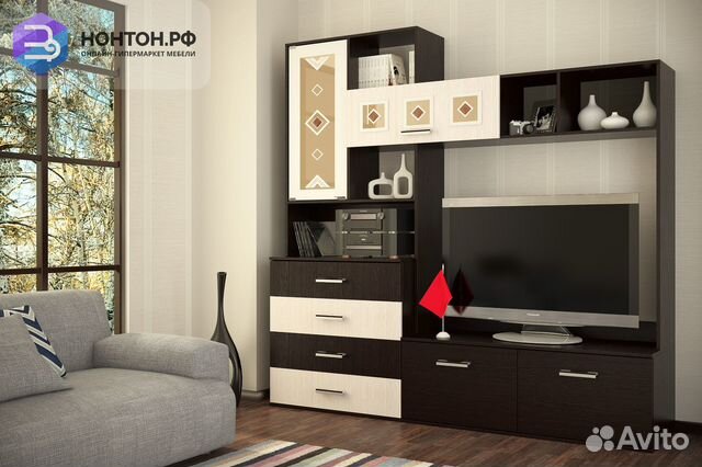 Центральная секция Белла венге / дуб атланта