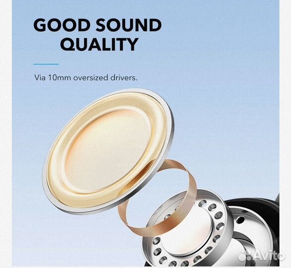 Беспроводные bluetooth наушники Anker p2i новые