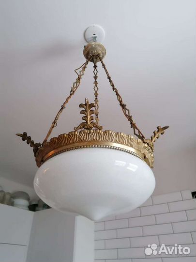 Старинная люстра сталинский ампир на цепях
