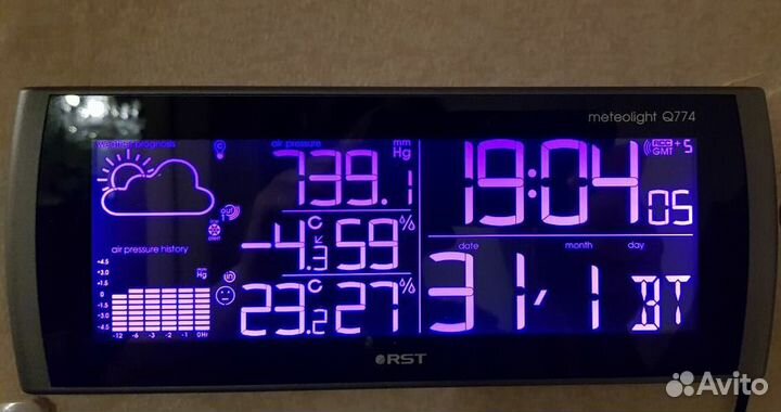 Цифровая метеостанция с радиодатчиком Rst 88774 Погодная станция