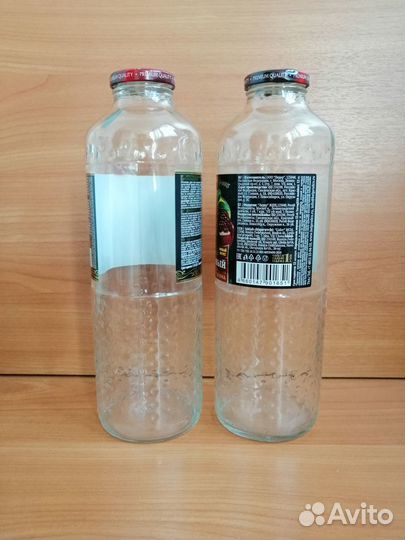 Стеклянные бутылки с винтовой крышкой 6 шт