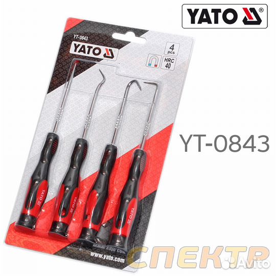 Набор крючков-захватов заостренных yato YT-0843 кр