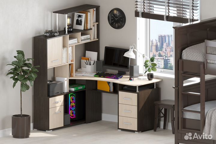 Компьютерный стол угловой для школьника