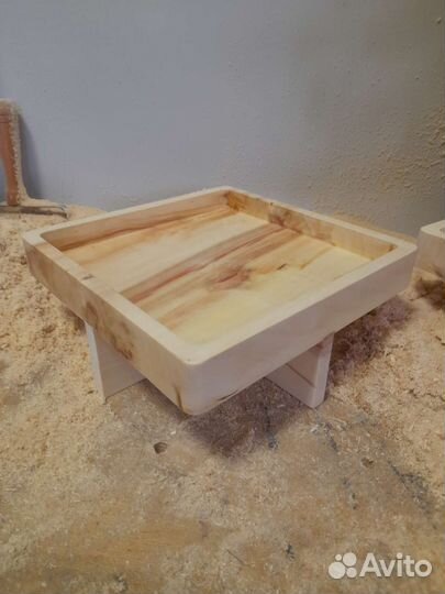 Менажница деревянная, тарелка