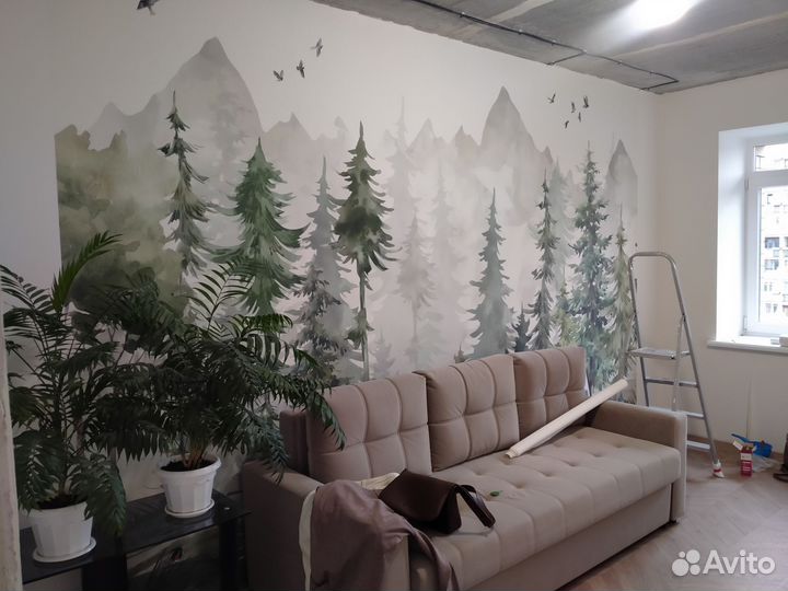 Поклейка обоев