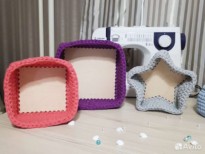 Корзина вязаная