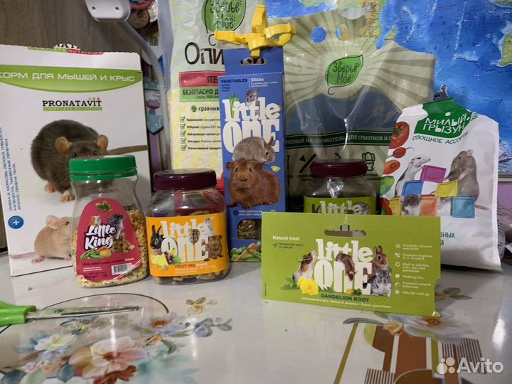 Наполнитель и корм для грызунов