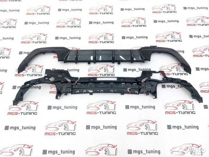 Диффузор BMW 3 серия G20 MP 340 R style под карбон