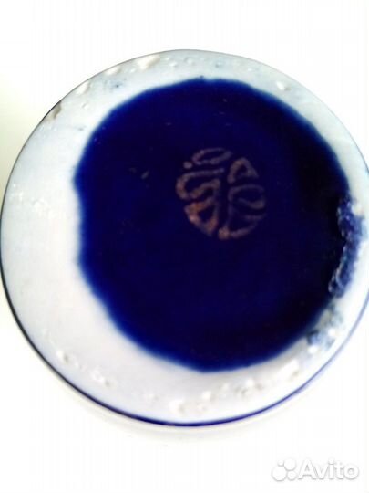 Ваза синий кобальт золочение