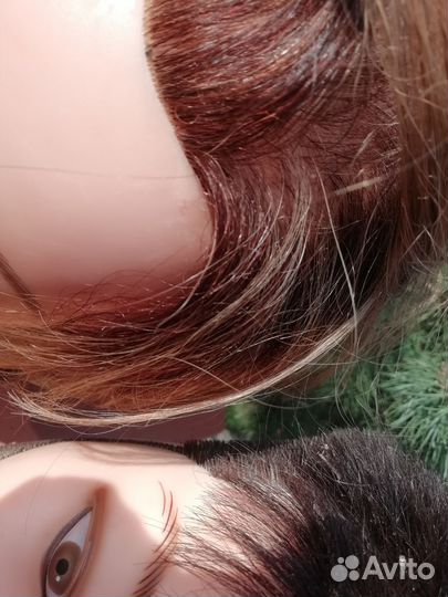 Голова манекен с натуральными волосами