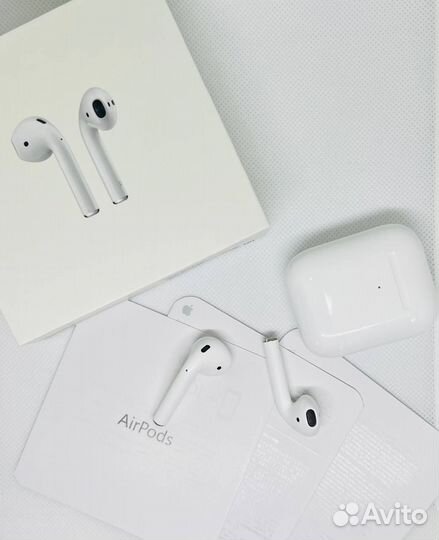Apple AirPods 2 (1:1) + Чехол в подарок