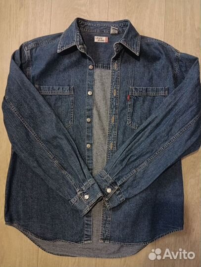 Джинсовая рубашка levis мужская 52