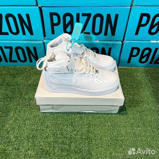 Nike Air Force 1 Mid Белые оригинал (poizon)