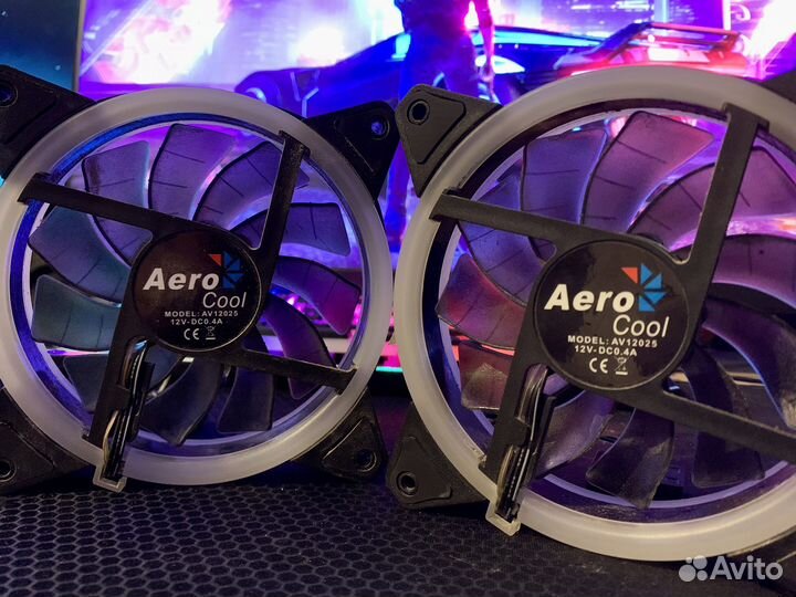 Кулер для компьютера AeroCool Red 2 шт