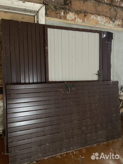 Ворота с калиткой распашные бу