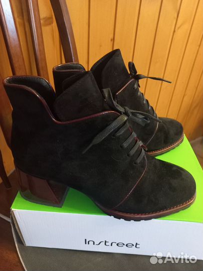 Ботильоны, натуральная замша, р-р 40