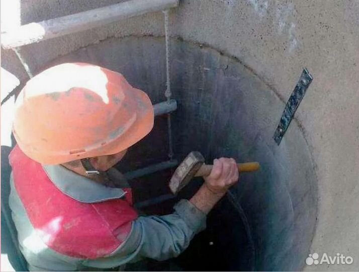 Копка и установка колодцев, септики из колец