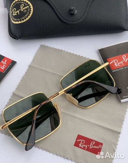 Очки ray ban square зеленые