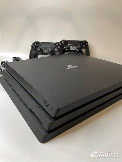 Sony PS4 pro + 2 геймпада + 55 игр