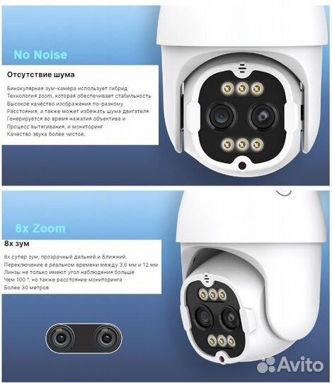 Бинокулярная камера видеонаблюдения, 4 мп, Wi-Fi