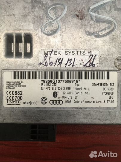 Блок управления Audi A6 2006 Седан AUK