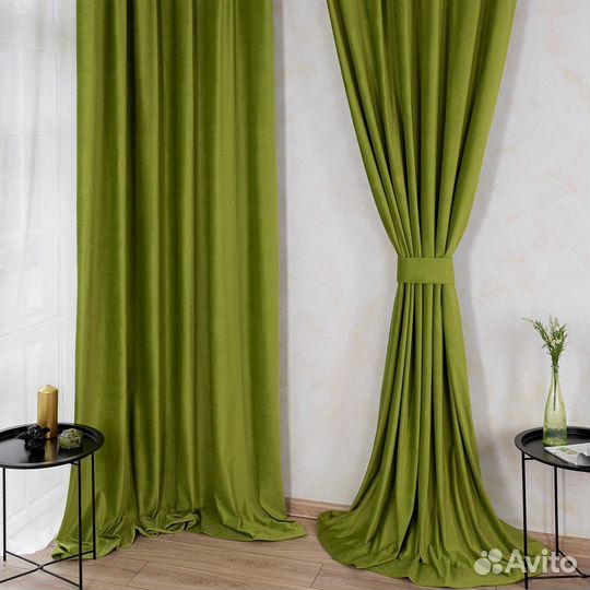 Шторы бархат Беллиссимо цитрон новые пошив