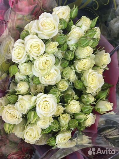 Букет кустовых роз. Доставка цветов