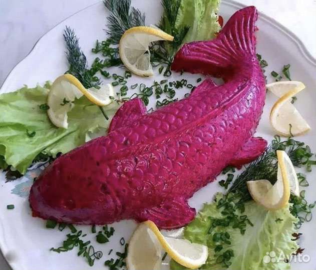 Форма для салата рыба