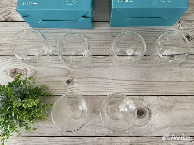 Набор стаканов с двойным дном 350 мл 2 шт