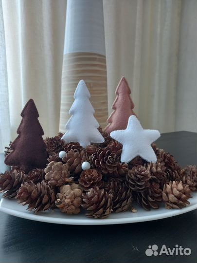 Ёлочки из фетра. Декор