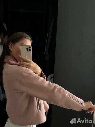 Дубленка zara укороченная